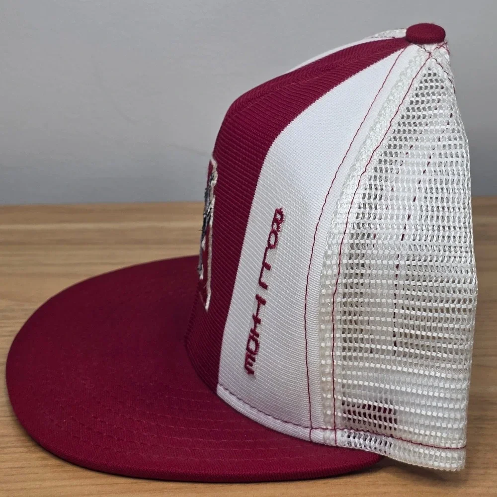 VTG Alabama Crimson Tide‎ AJD Lucky Stripes Trucker Snapback Hat ~ Made In USA
